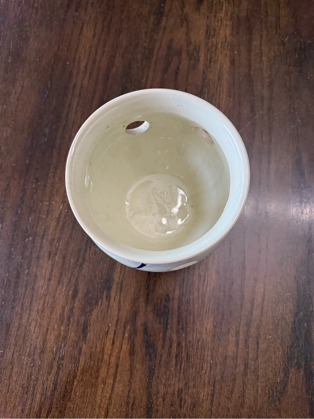 Blue and Cream Ceramic Nautical Planter - Brand Unspecified